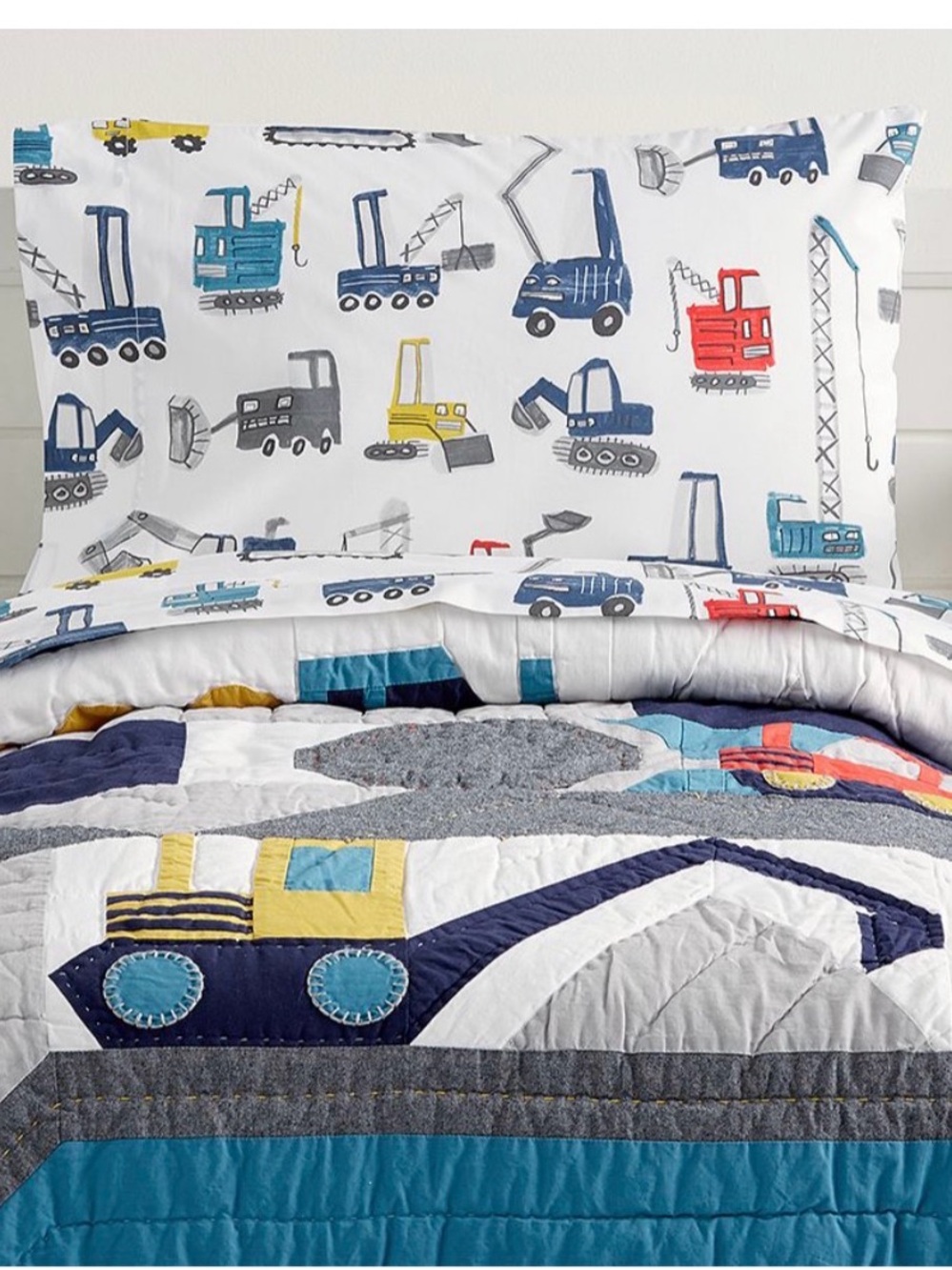 Pottery Barn Kids Jax Construction Bedding Set Twin